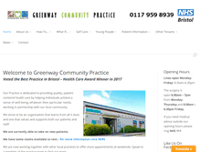 Tablet Screenshot of greenwaycommunitypractice.nhs.uk